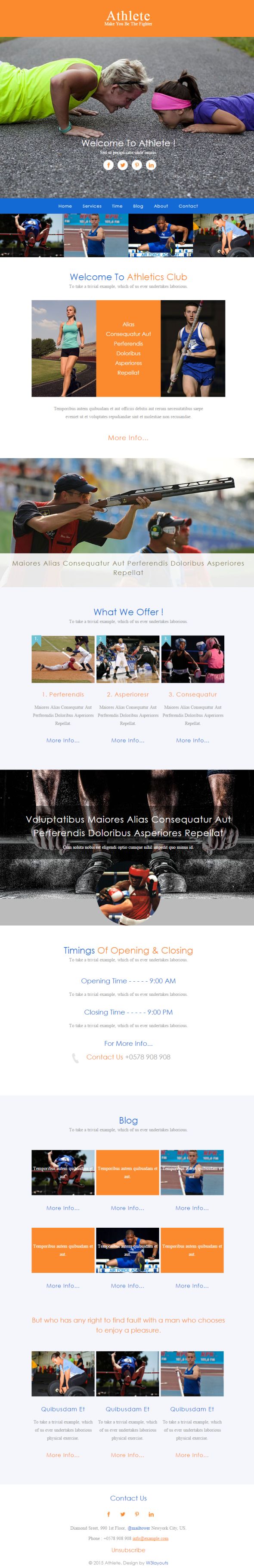 athlete-newsletter-template