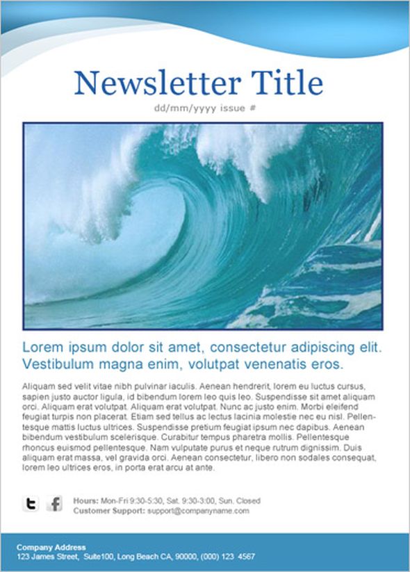 blue-wave-newsletter-template