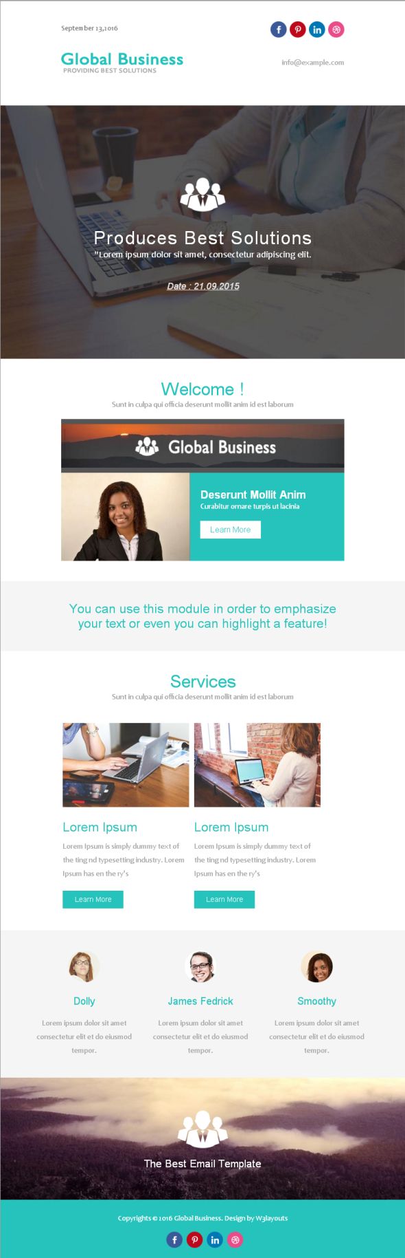 global-business-newsletter-template