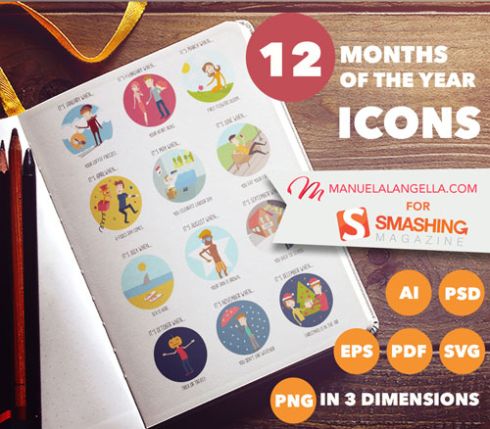 months-of-the-year-icon-set