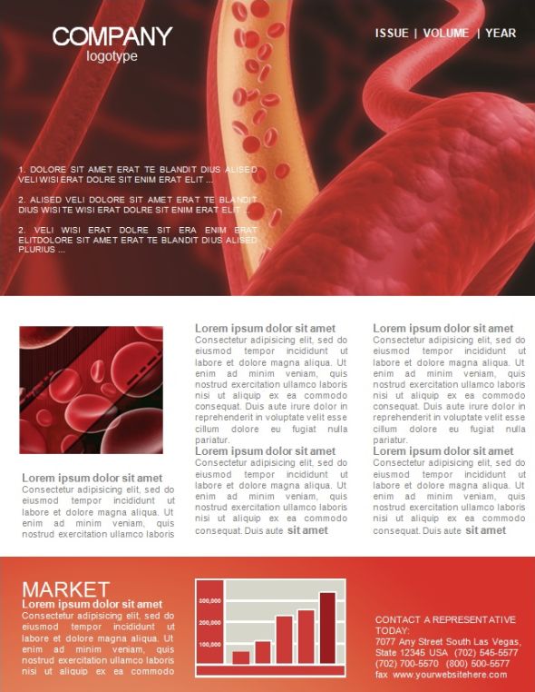 red-blood-newsletter-template
