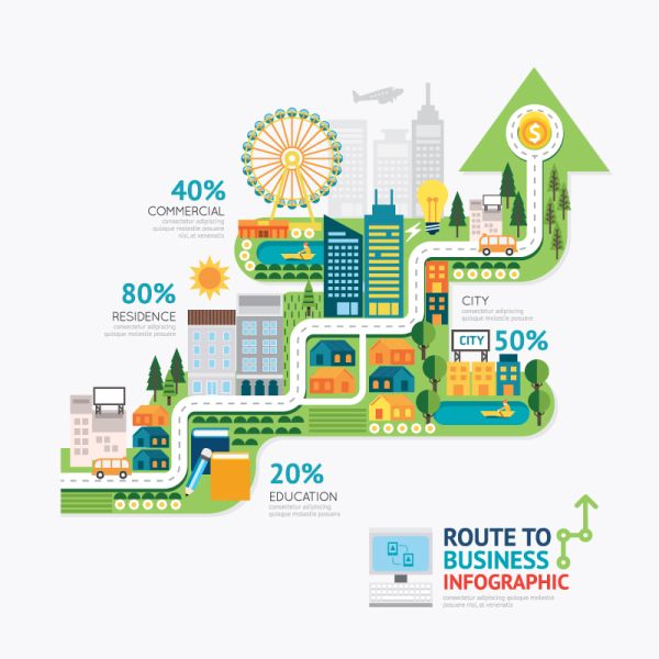creative-business-route-information-map-vector