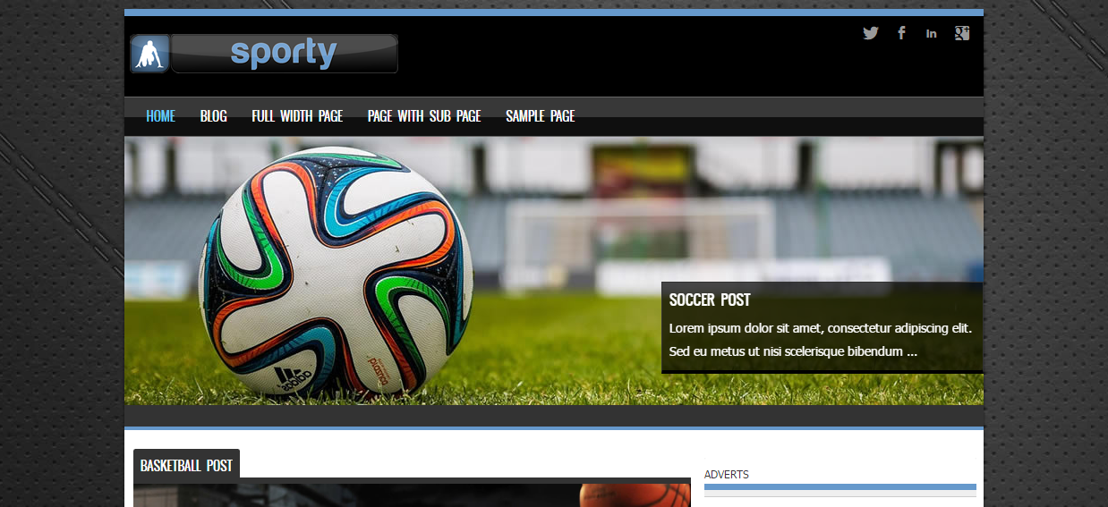 sporty-free-wordpress-theme