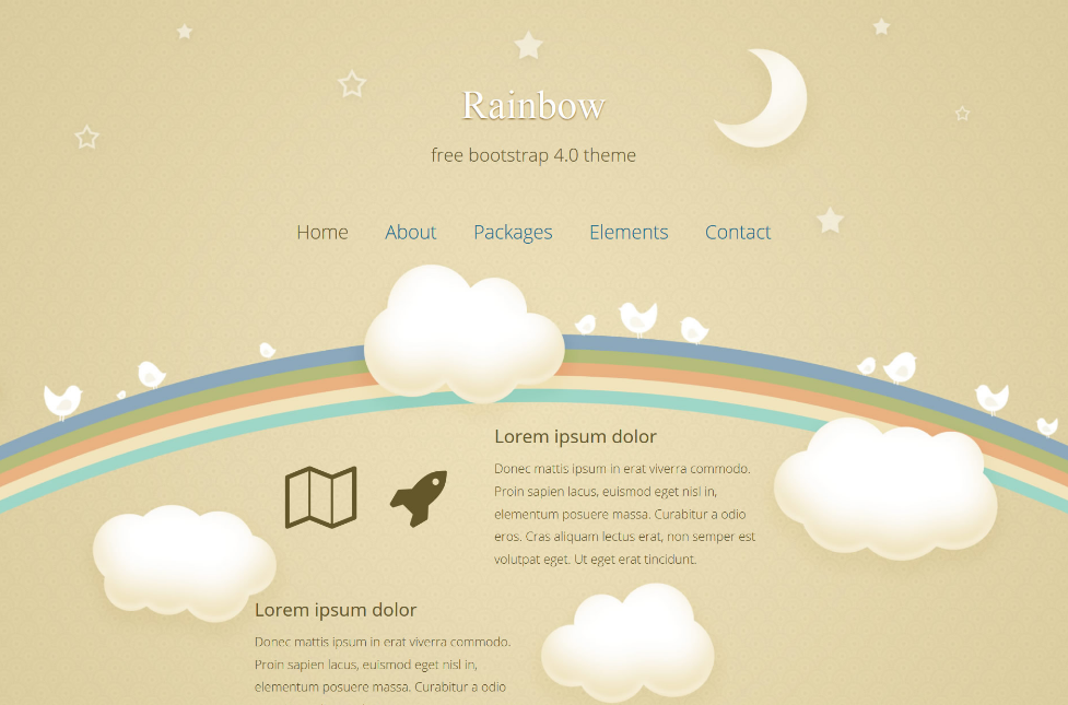 rainbow-free-bootstrap4-template