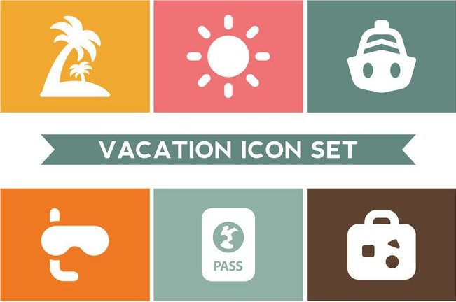 vacation-icon-set-vector