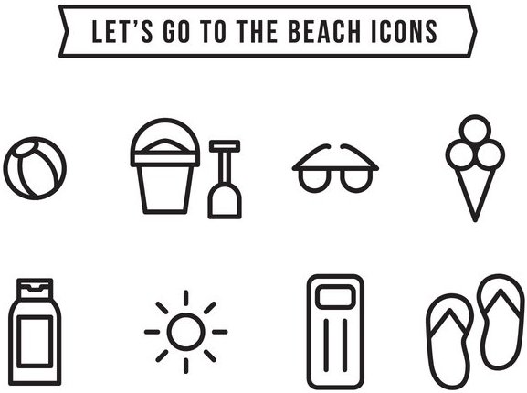 vector-beach-icons