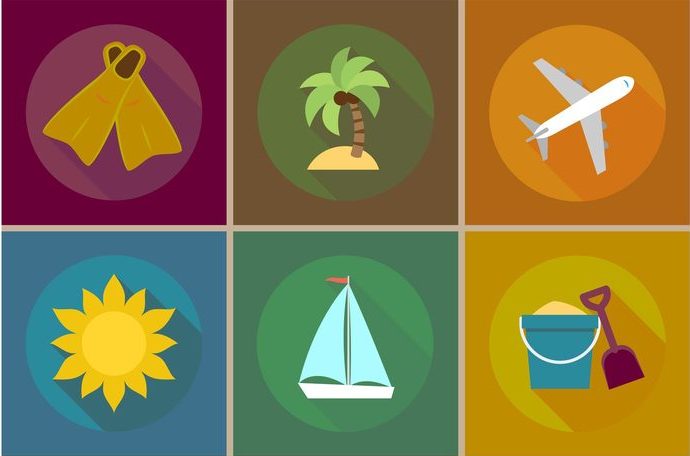 vector-beach-vacations-flat-icons