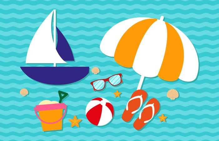 vector-summer-cute-vacation-elements