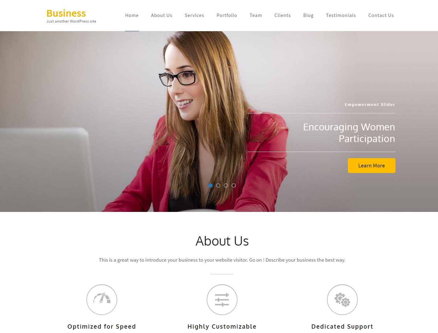 business-one-page-free-wordpress-theme