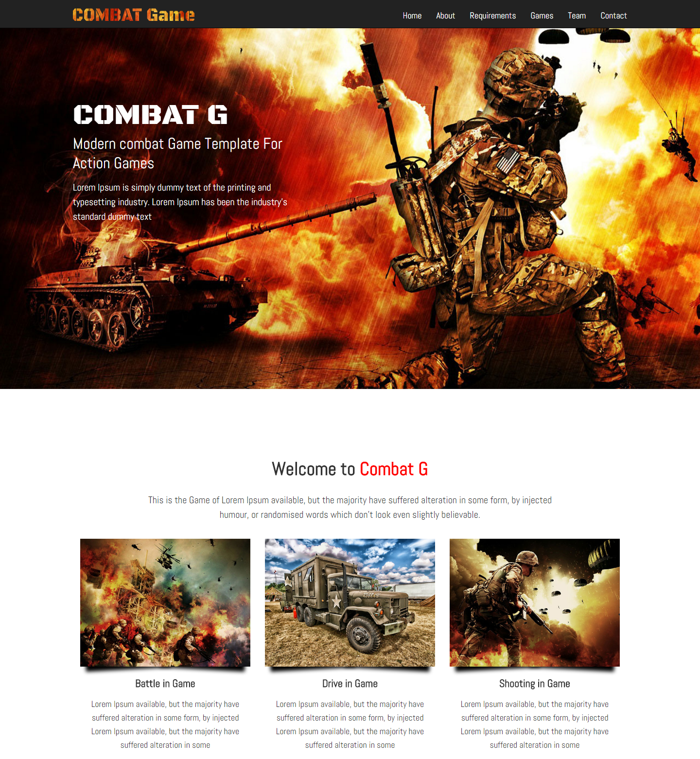 combat-game-free-html-template
