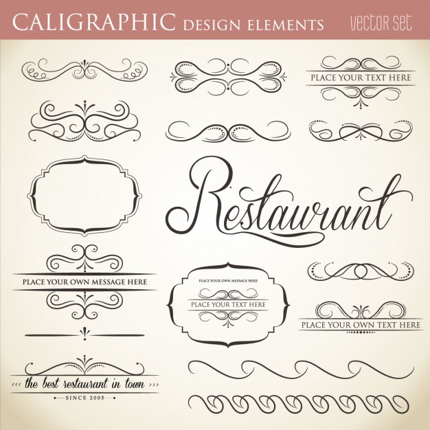 calligraphic-design-elements-free-collection