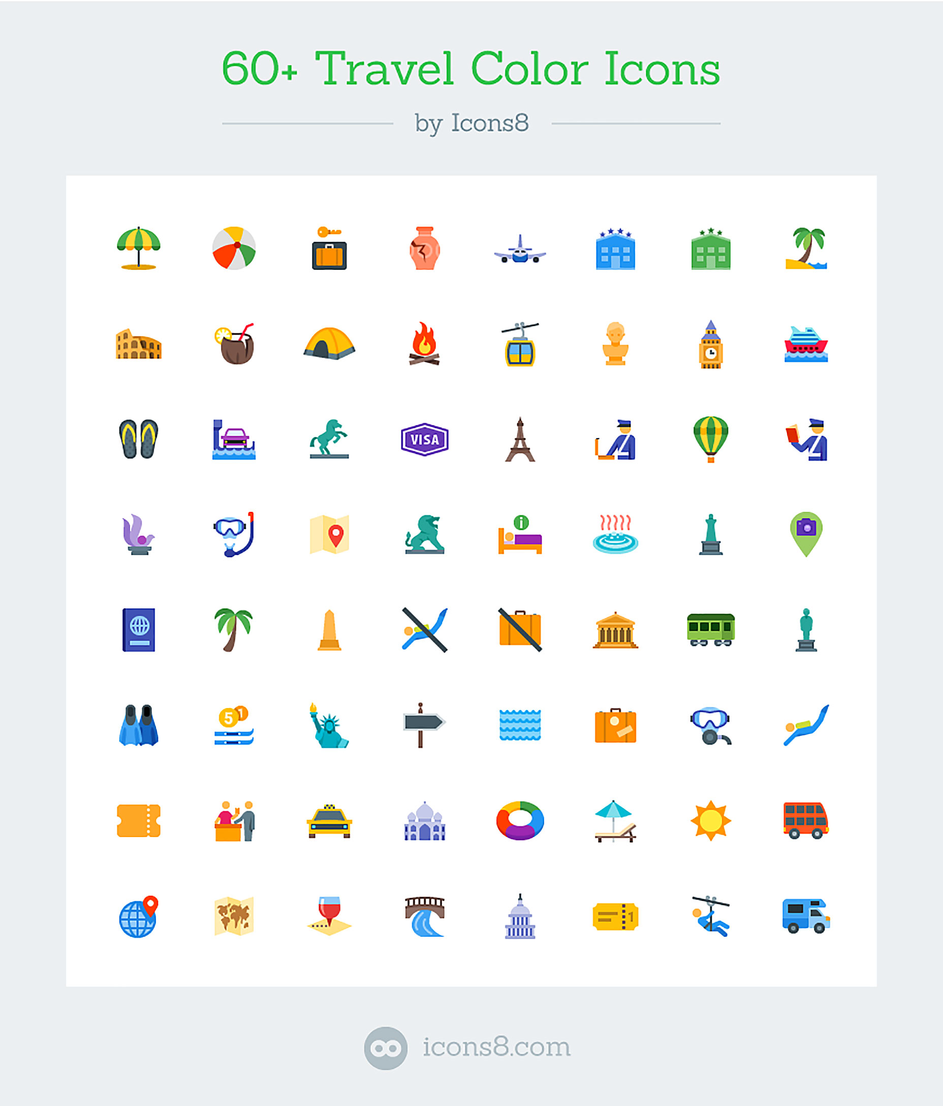 60+-travel-color-icons