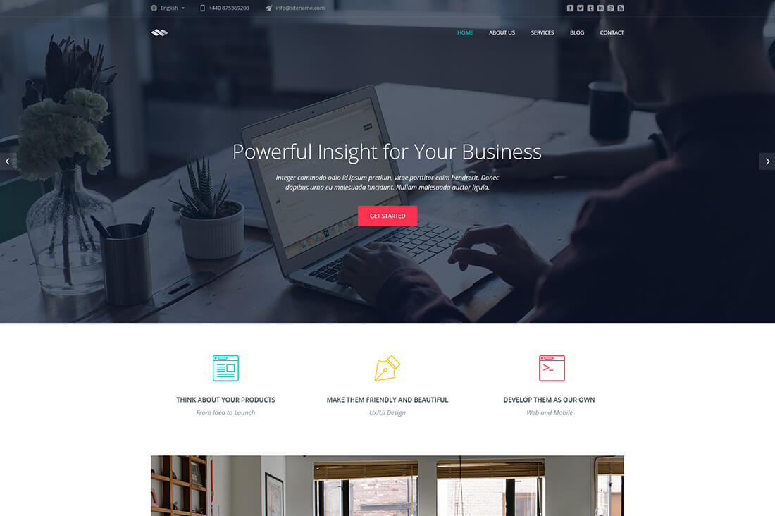 Infinum - Business One Page HTML Template