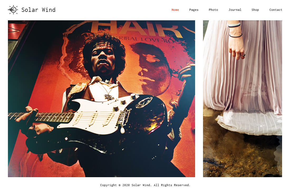 SolarWind - Photography HTML5 Website Template