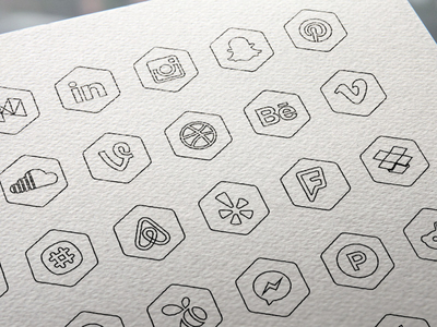 free-hexagon-icon -set