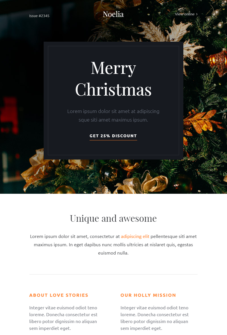 Christmas Email Templates for the Holiday Mailing GT3 Themes