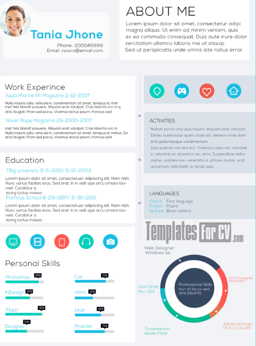 executive-cv-tania-jhone-modern-free-resume-template