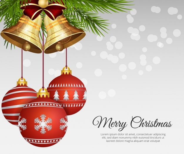 realistic-christmas-balls-with-bells-free-vector