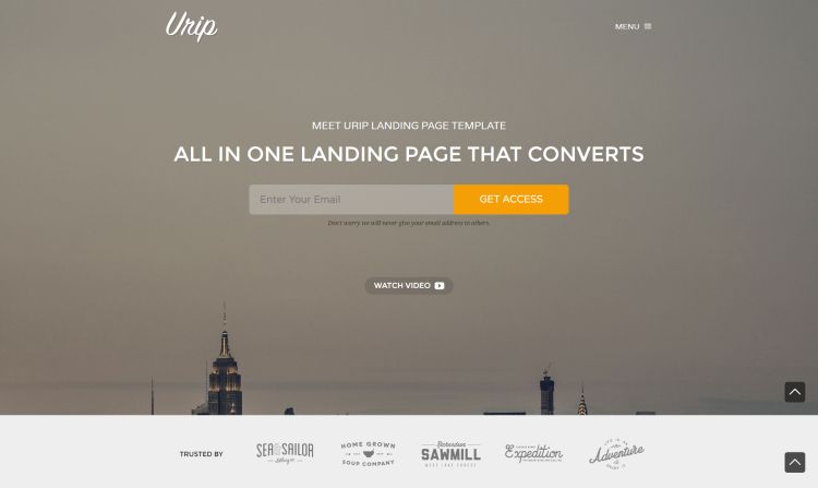 urip-premium-landing-page-template