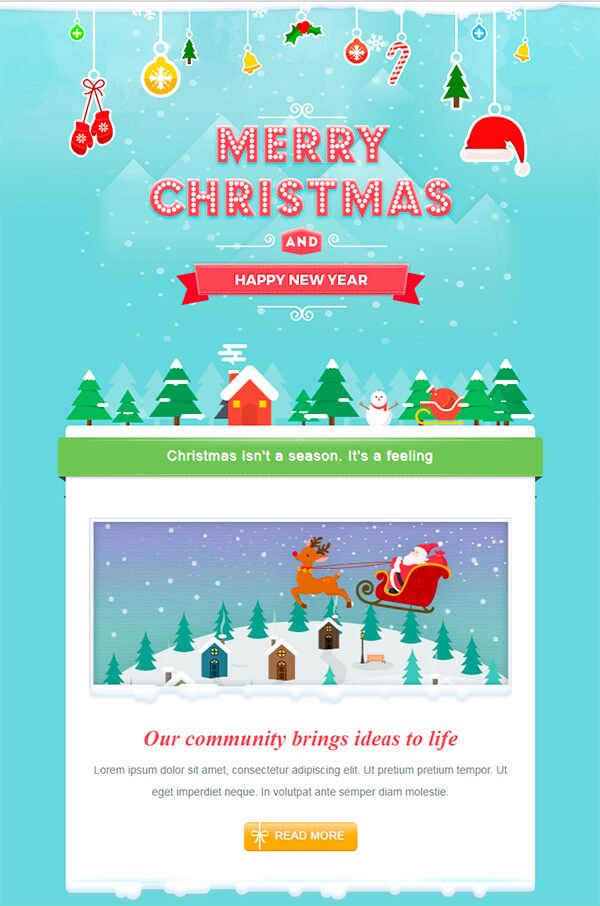 merry christmas business email template free