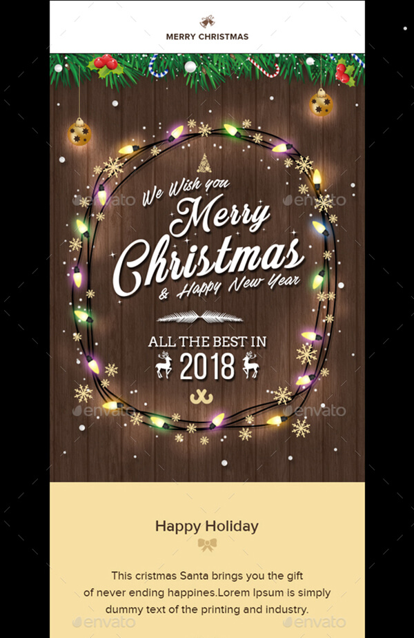 merry christmas business email template free