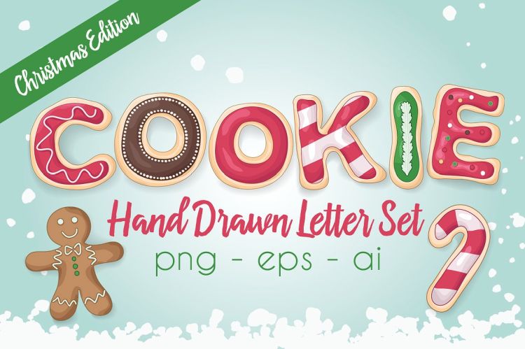 Christmas Cookie Letter Set