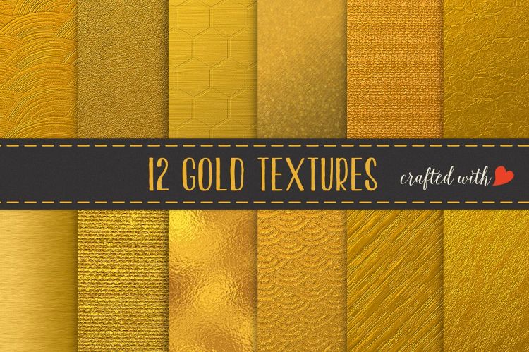 Gold Textures - Foil, Canvas, Burlap