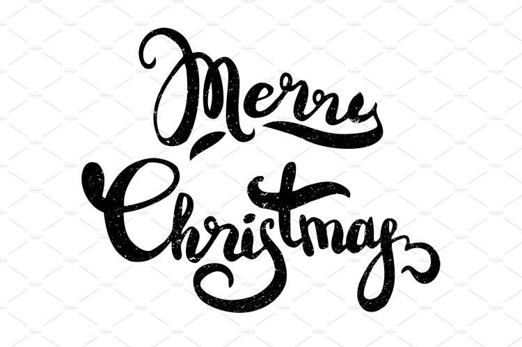 Merry Christmas hand lettering