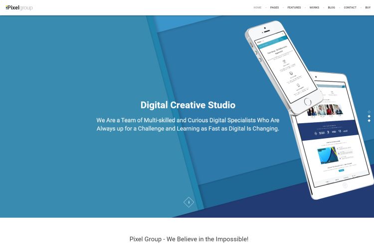 PixelGroup – Design Portfolio WordPress Theme