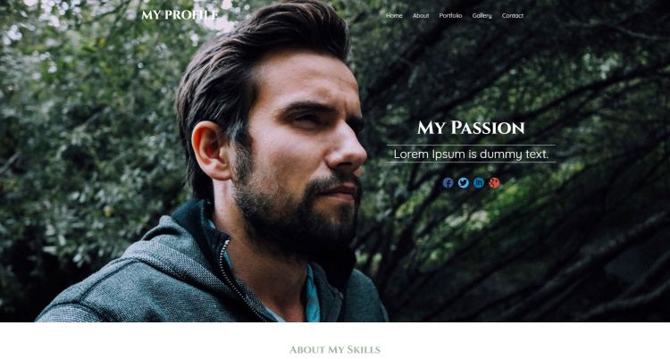 my-profile-free-html-template