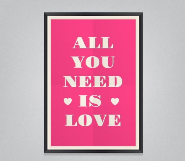 All you need is love poster Free Vector