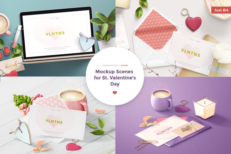 Mockup Scenes for St.Valentine's day