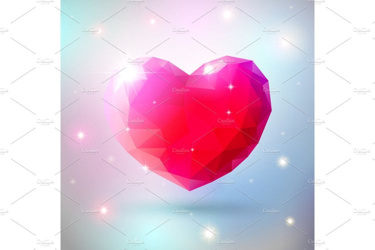 Shiny heart gem symbol