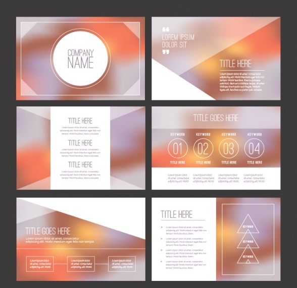 Unfocused business presentation Free Vector