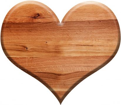 Wooden sign shaped heart Free Photo