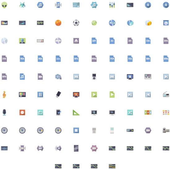 flat-multimedia-icons