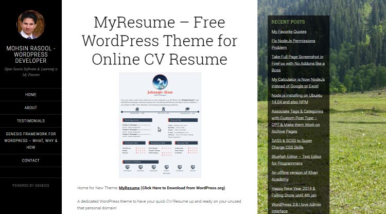 myresume-free-wordpress-theme