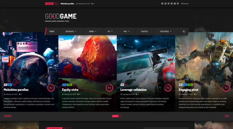 Gauge Gaming WordPress Theme