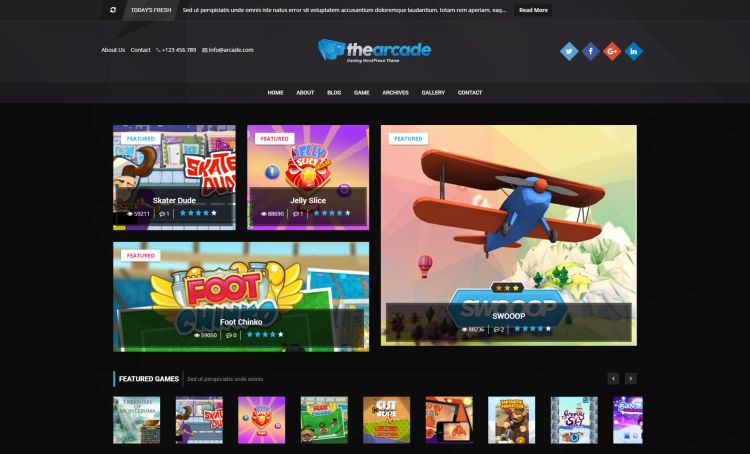 Online Video Games - WordPress theme