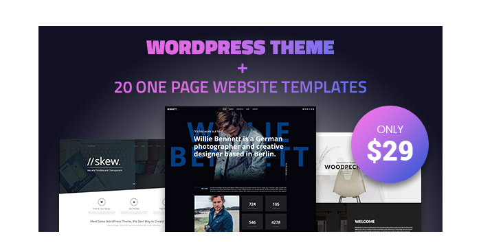 20-One-Page-Website-Templates-WordPress-Theme-Bundle