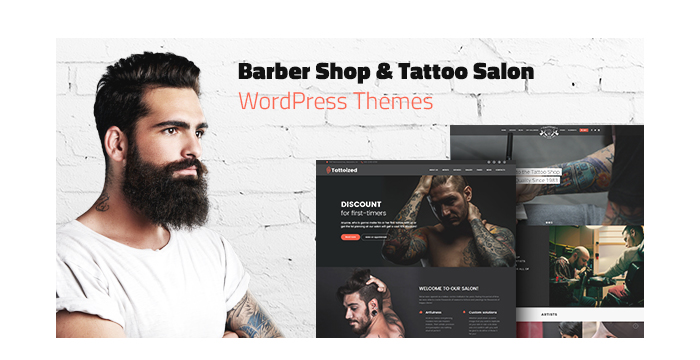 Barber Shop and Tattoo Salon WordPress Themes for May 2017