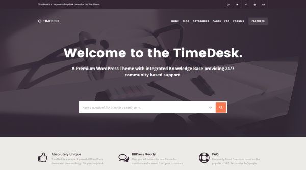 Knowledge Base And Help Desk Wordpress Themes For The End Of May