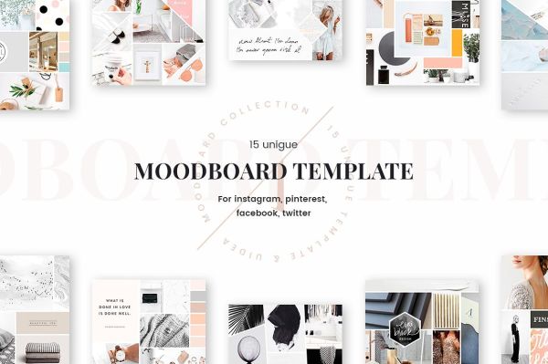 mood board template grid