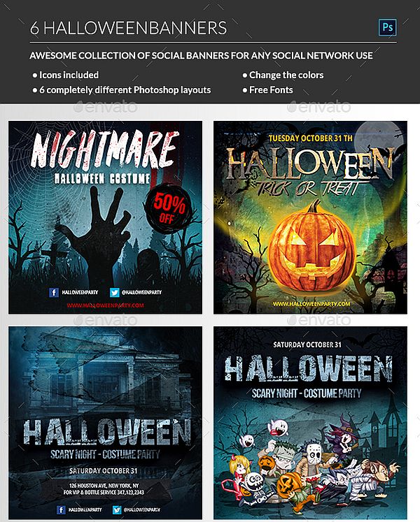 Halloween Graphics for Your Holiday Designs (Flyers, Icons, and More ...