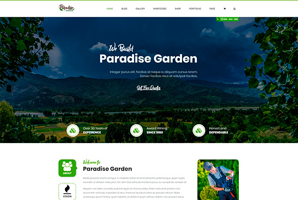 Gt3 Themes, Landscaping Company Websites