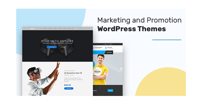 Marketing and Promotion WordPress Themes for Digital Agencies, Apps Developers, and More