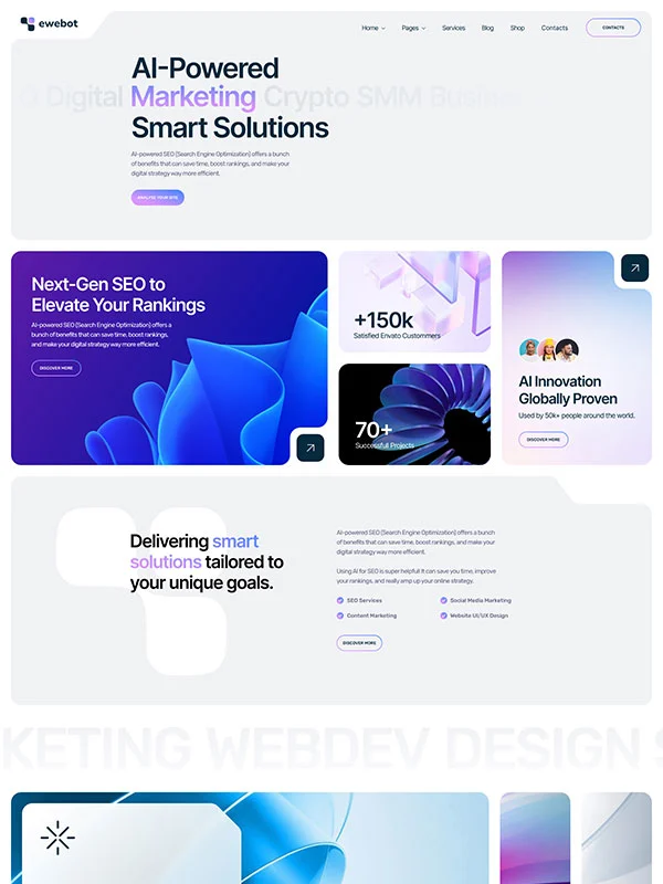 Ewebot digital marketing agency SEO WordPress theme