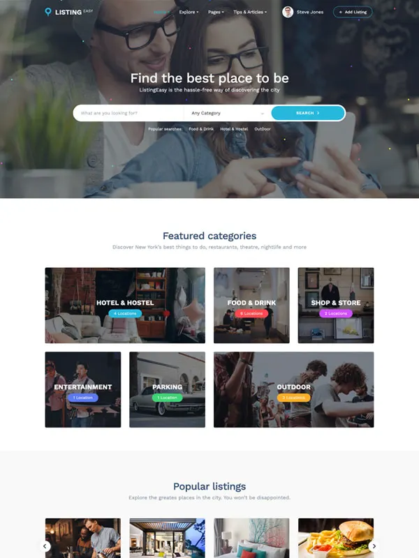 Listingeasy directory and listing WordPress theme