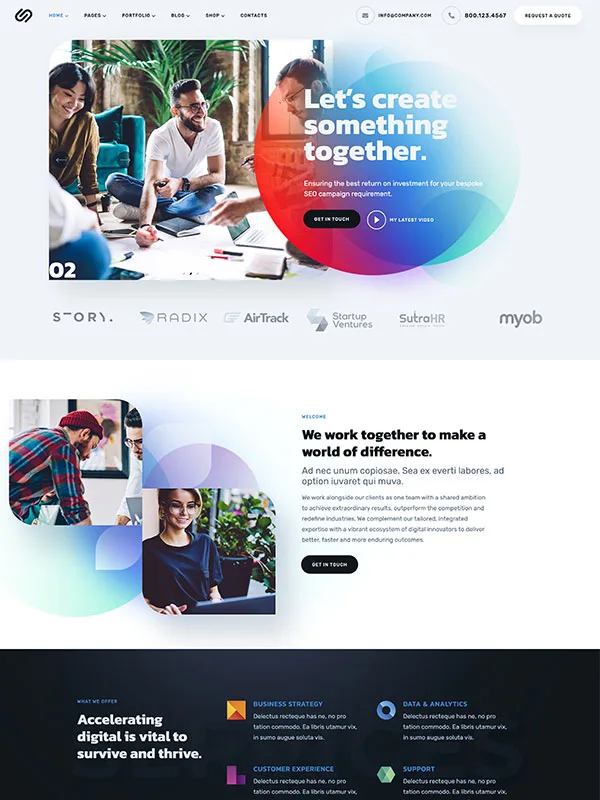 Utah multipurpose business WordPress theme
