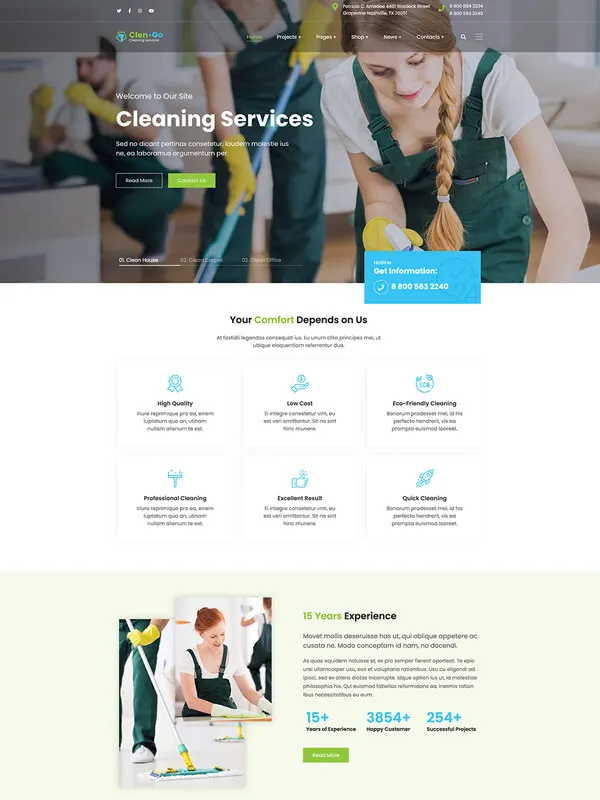 Clengo Cleaning Company WordPress Theme